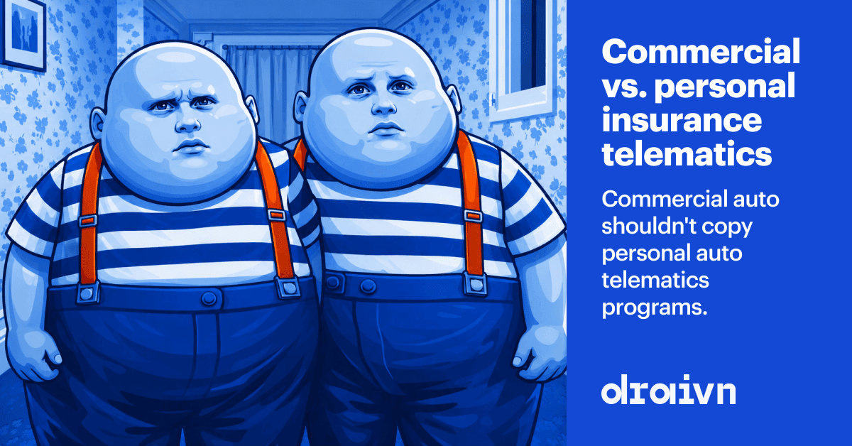 Why commercial auto shouldn't copy personal auto telematics